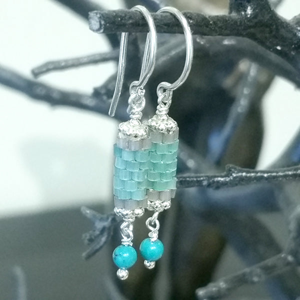 Birthstone Bits Earrings, Turquoise 5