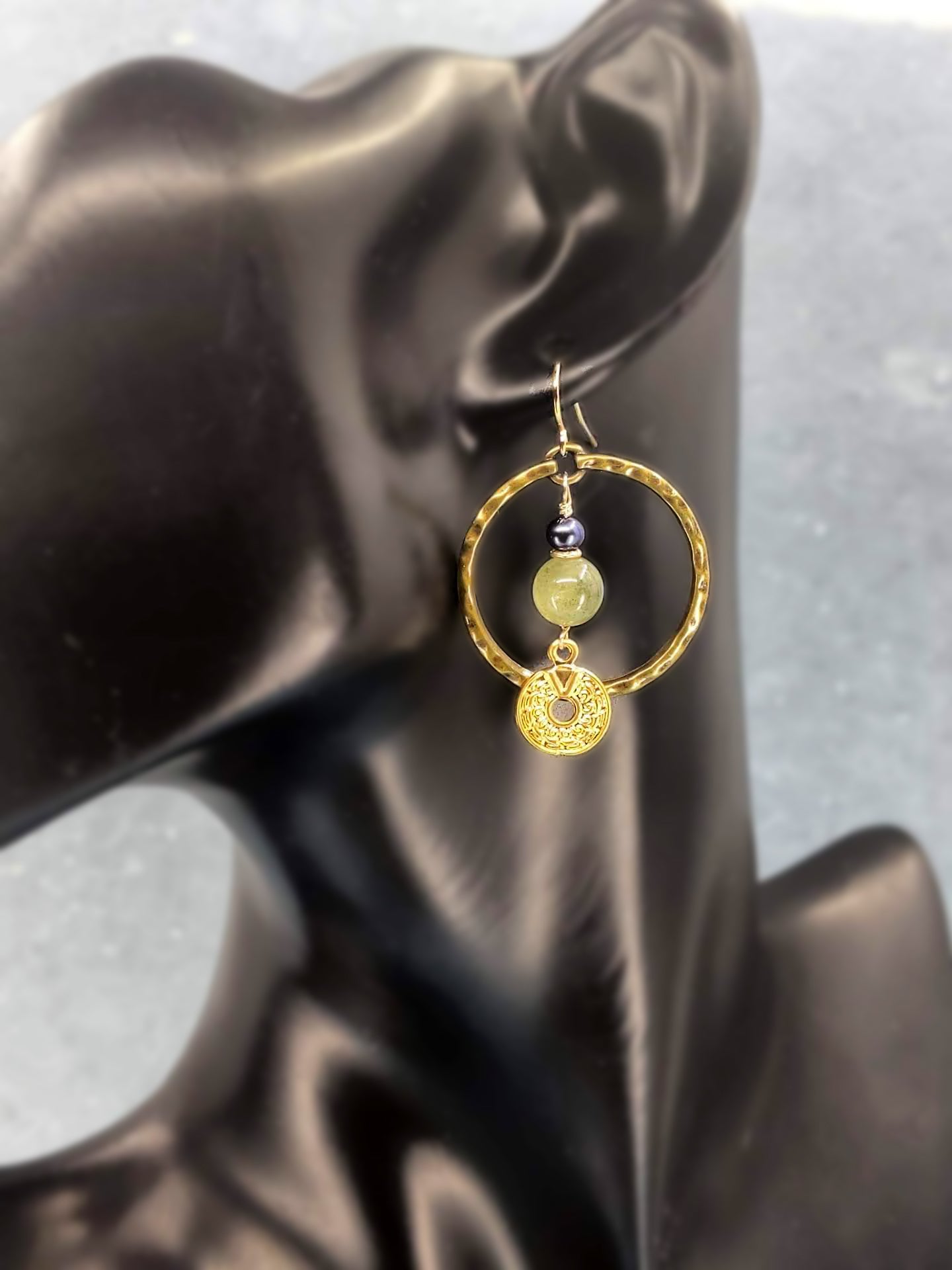 Circles and Stones Earrings