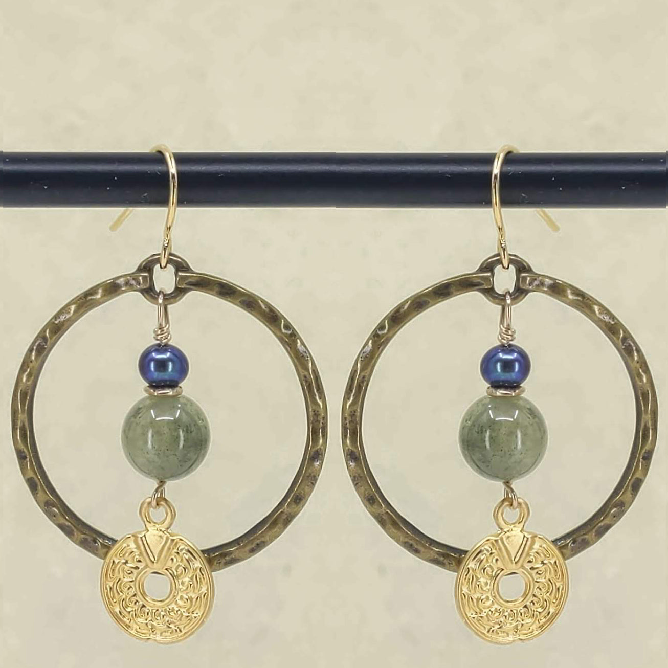 Circles and Stones Earrings