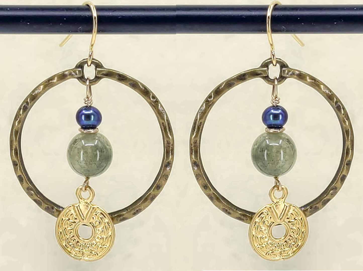 Circles and Stones Earrings