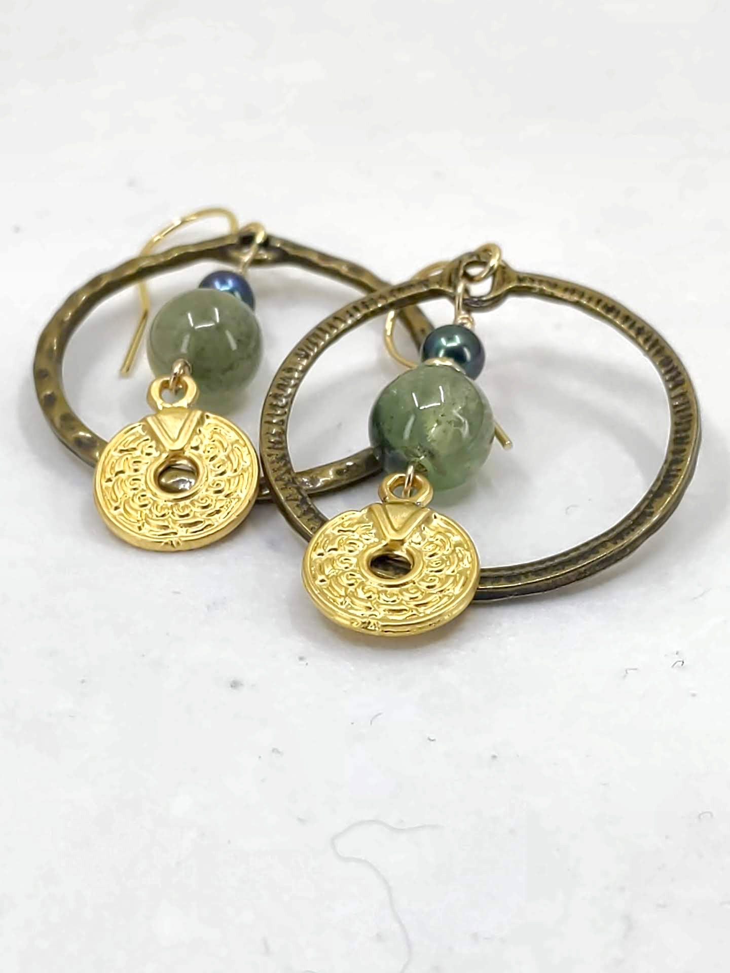 Circles and Stones Earrings