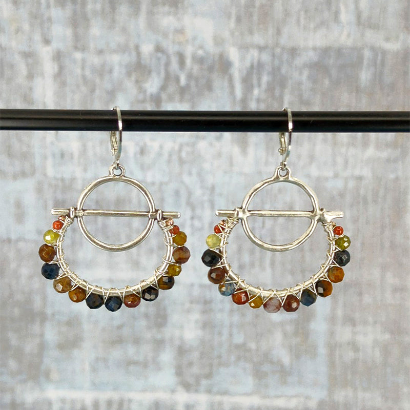 Warm Feels Gemstone Hoop Earrings