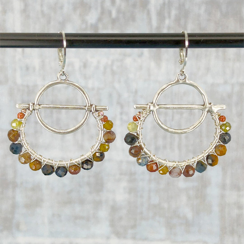 Warm Feels Gemstone Hoop Earrings