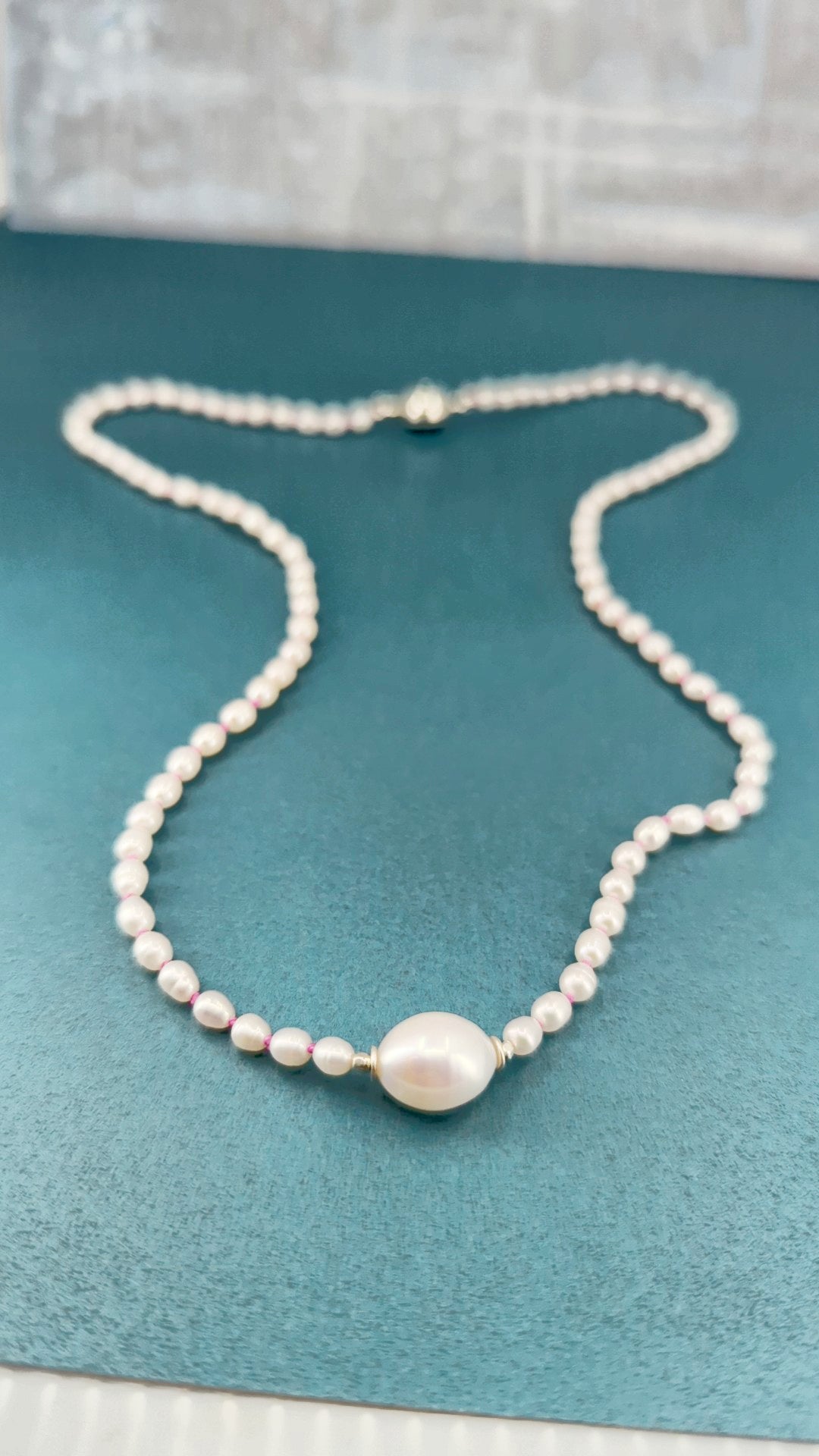 Pretty in Pink Strand of Pearls