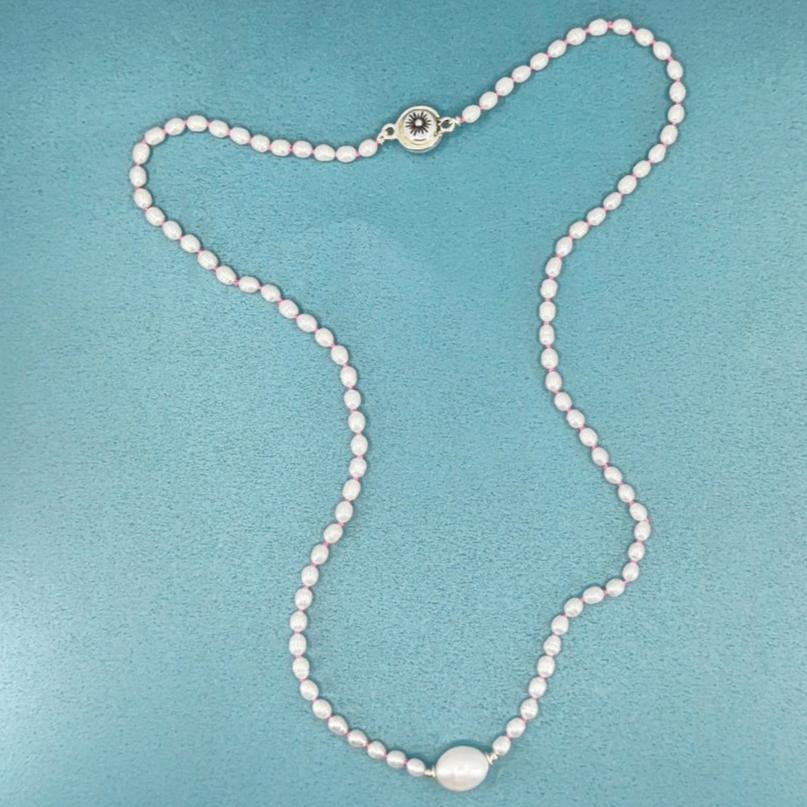 Pretty in Pink Strand of Pearls 4