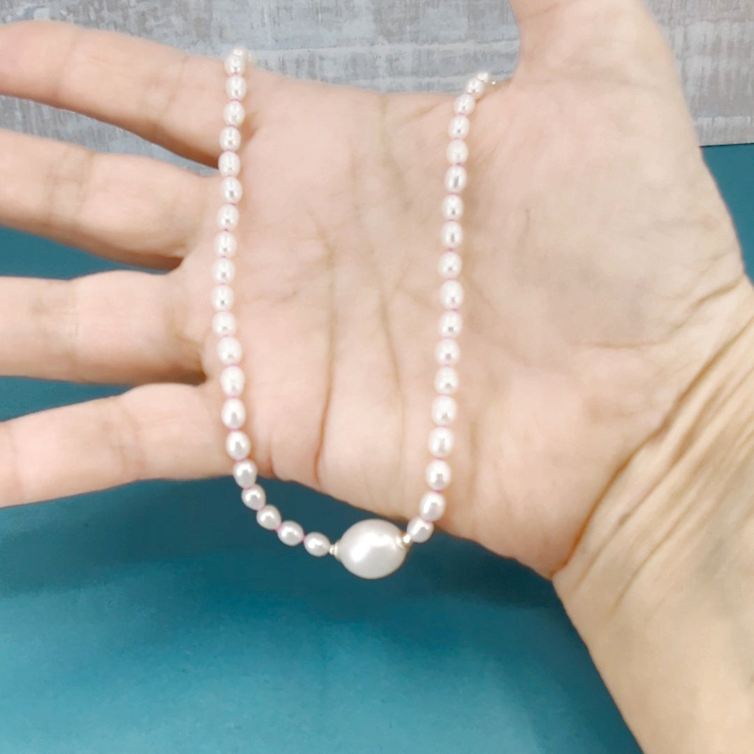 Pretty in Pink Strand of Pearls 3