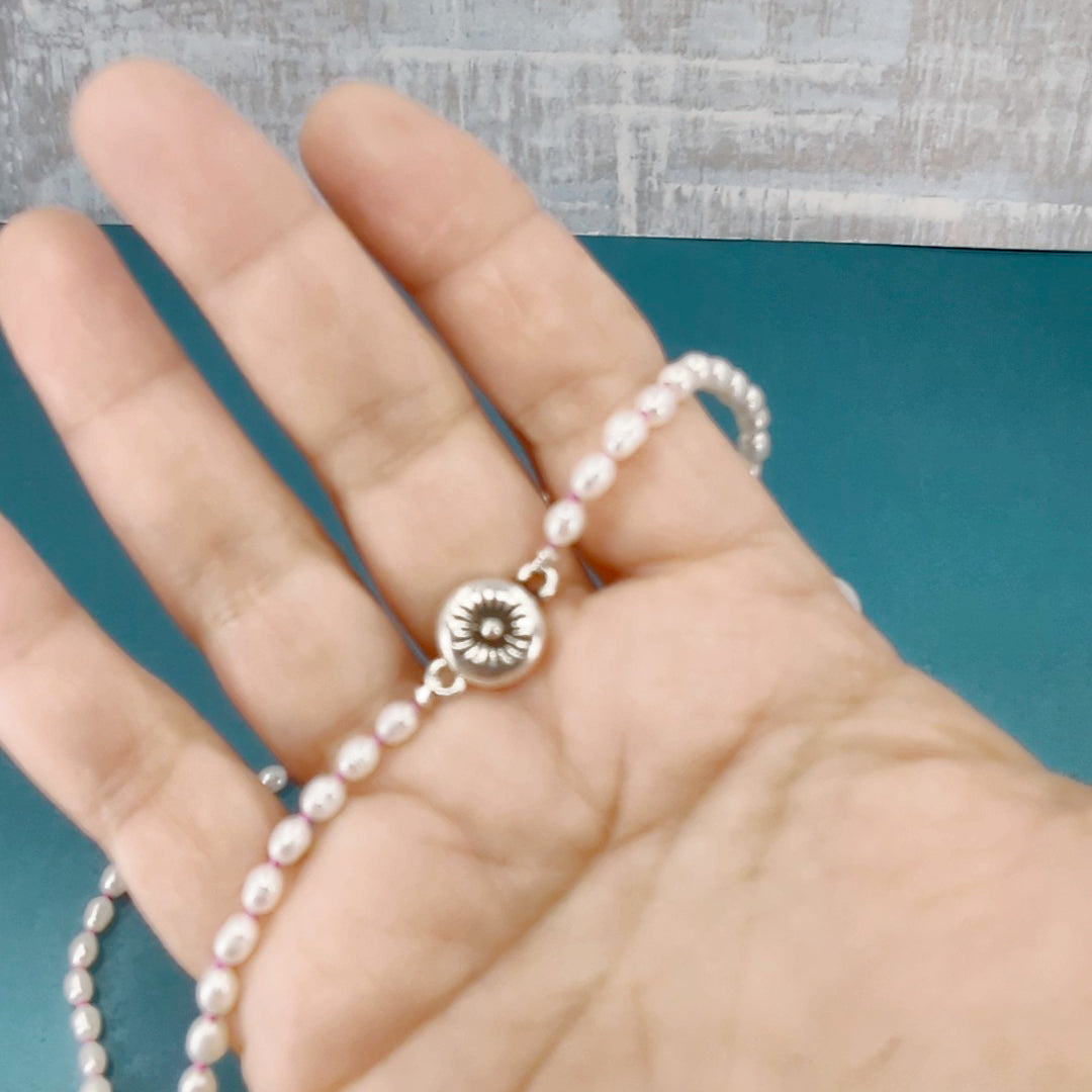 Pretty in Pink Strand of Pearls 6