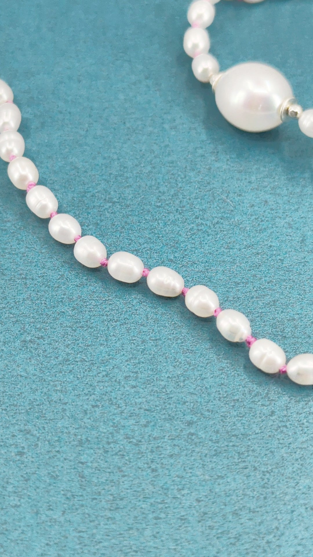 Pretty in Pink Strand of Pearls 8