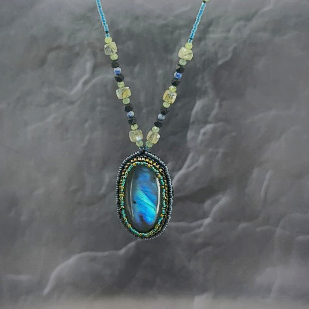 Dark Star Gemstone Pendant Necklace 6