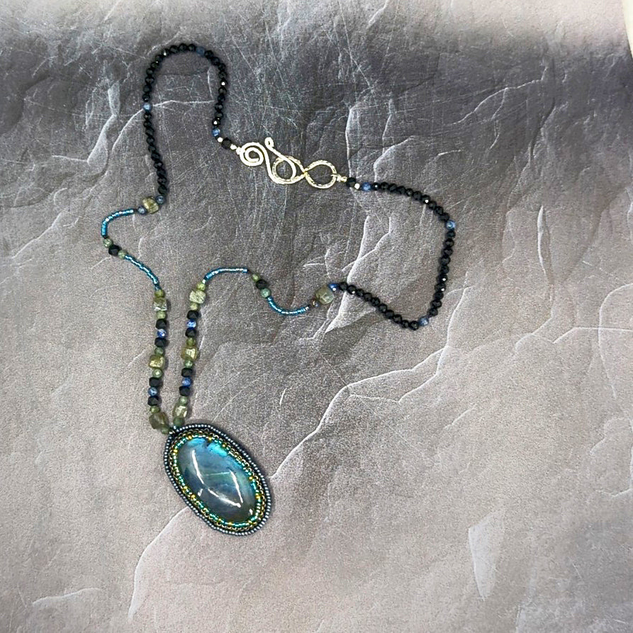 Dark Star Gemstone Pendant Necklace 7