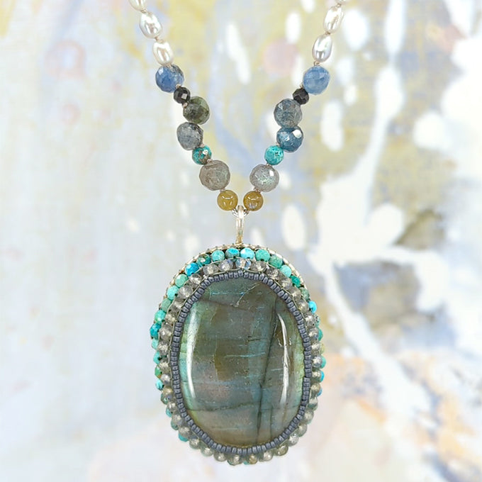 Blue Story Labradorite Necklace 1