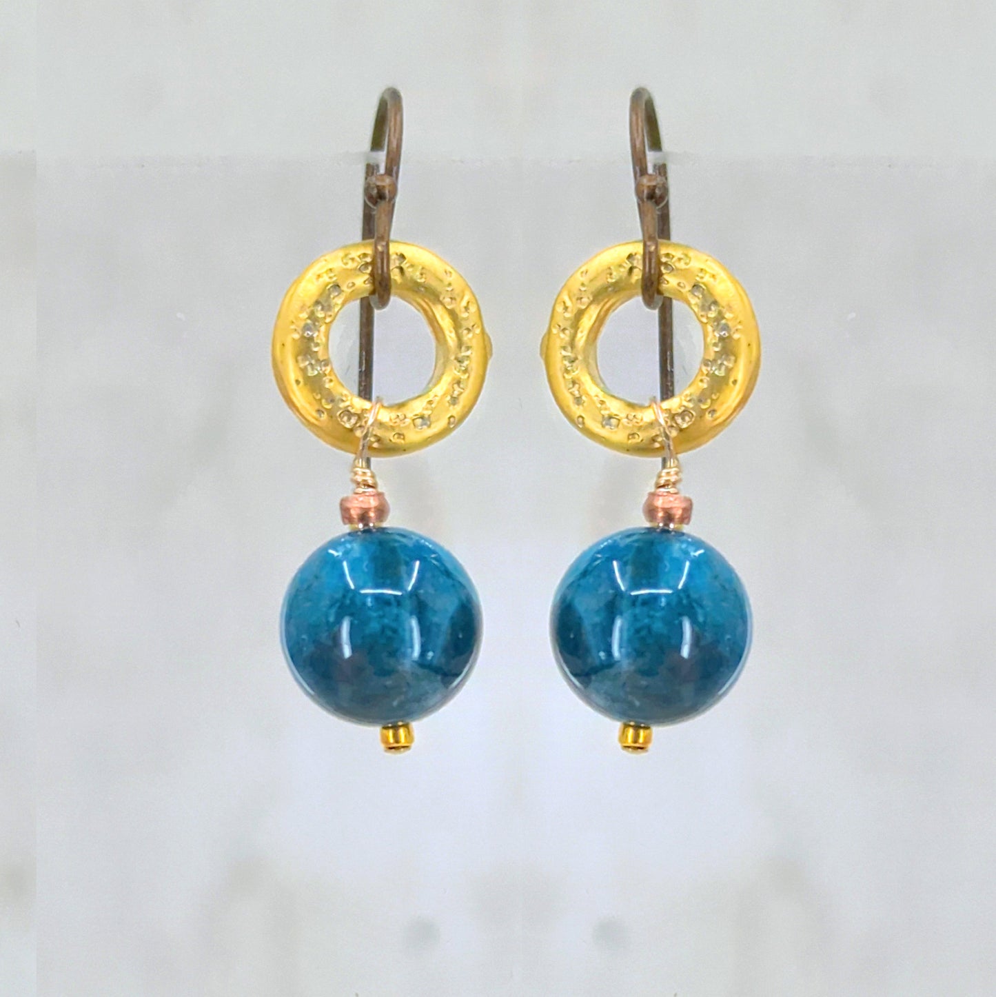 Cannes Blue and Gold Earrings 1