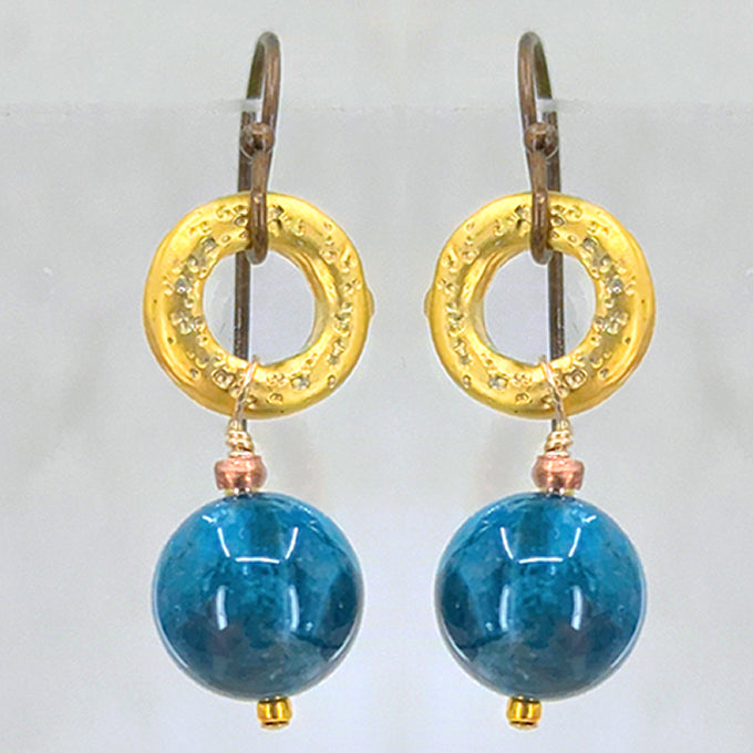 Cannes Blue and Gold Earrings 2