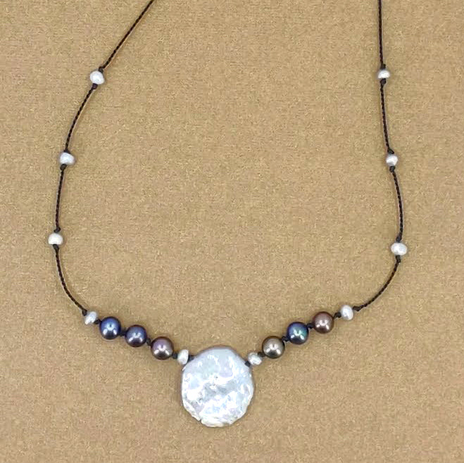 Moonglow Coin Pearl Necklace