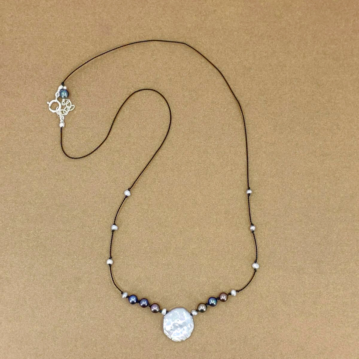 Moonglow Coin Pearl Necklace