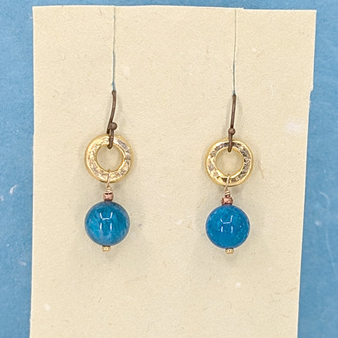 Cannes Blue and Gold Earrings 4