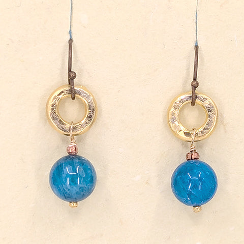 Cannes Blue and Gold Earrings 3