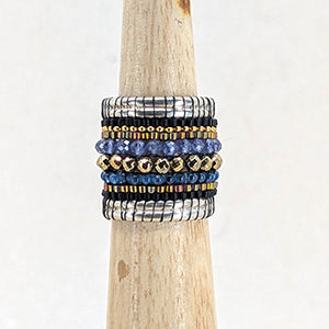 Santorini Gemstone Band Ring 1