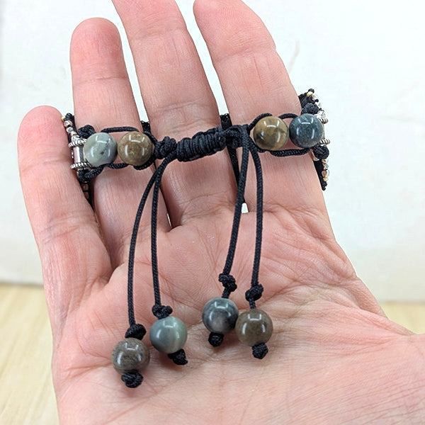 Dalton Hand-Beaded Gemstone Cuff Bracelet 4