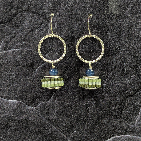 Life is a Wheel Earrings, Fern 1