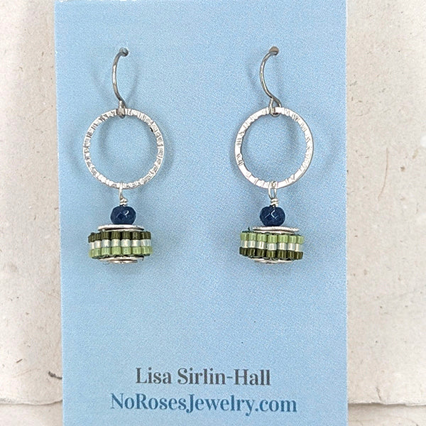 Life is a Wheel Earrings, Fern 3