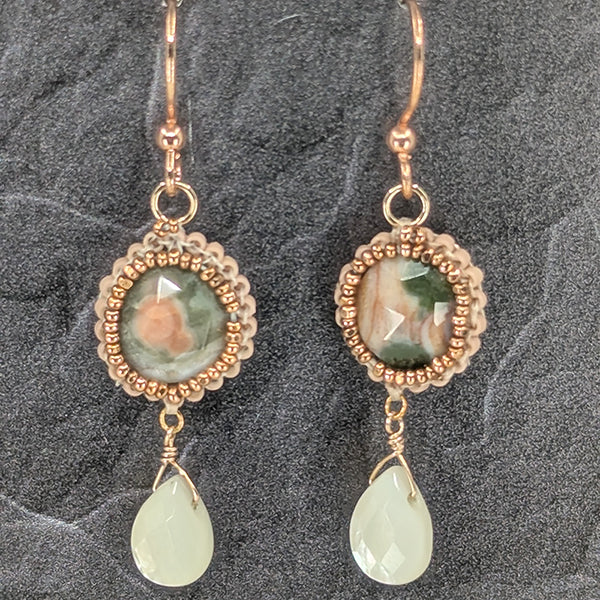 Small Gasp Gemstone Dangle Earrings 3