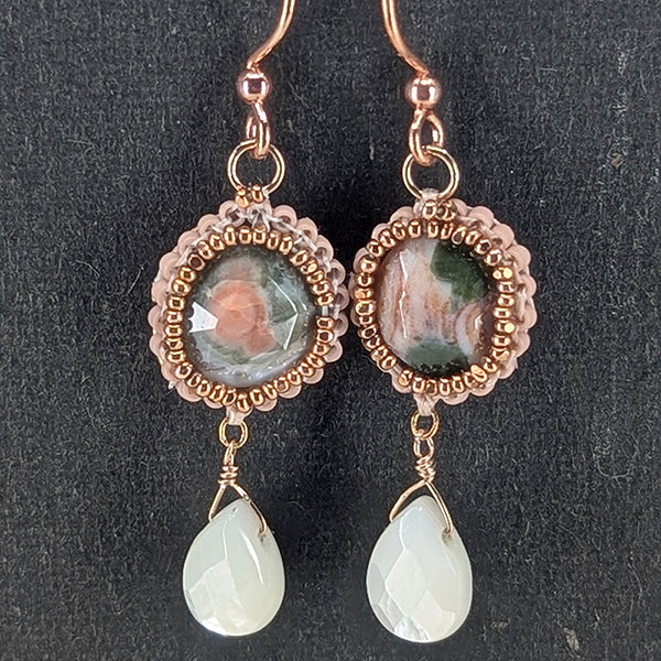Small Gasp Gemstone Dangle Earrings 4