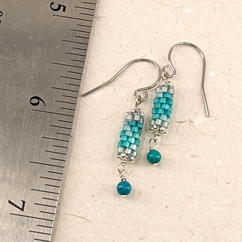 Birthstone Bits Earrings, Turquoise 3