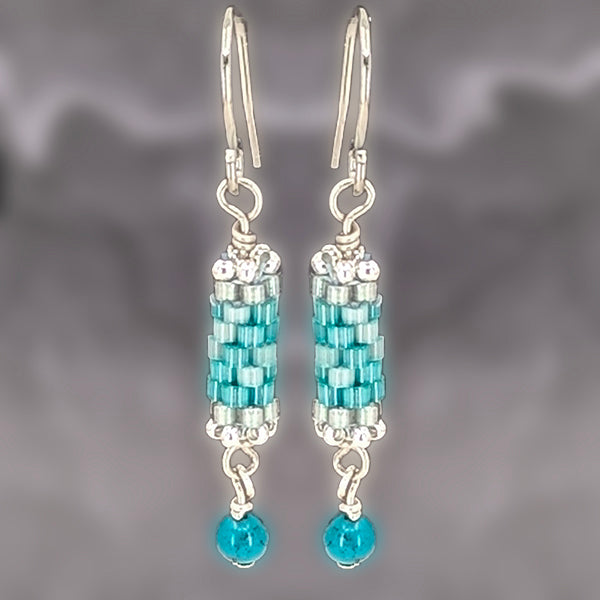 Birthstone Bits Earrings, Turquoise 1