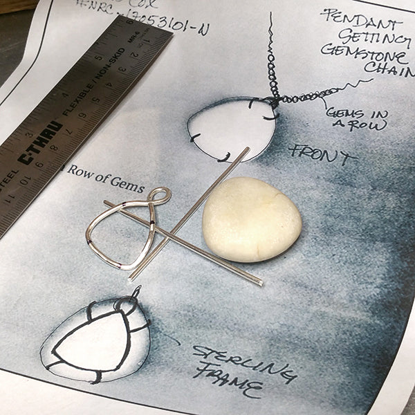 Freeform Stone Pendant for Alexis 2