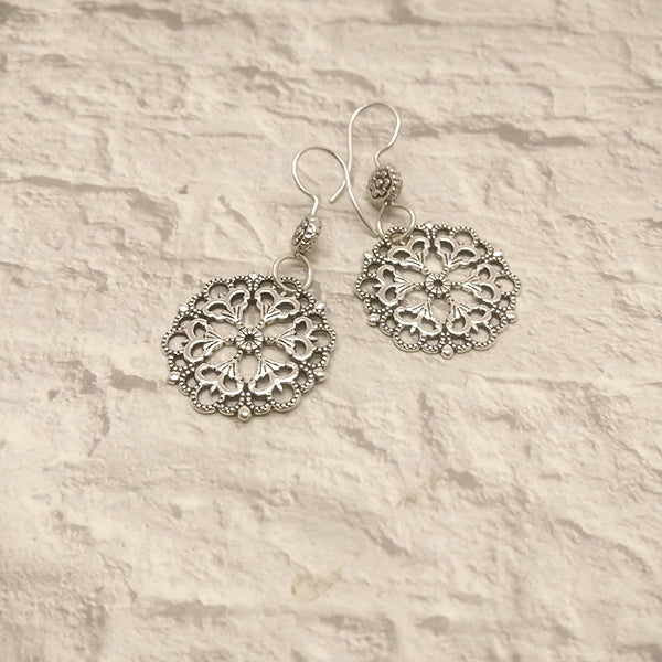 Mandala 01 Sterling Silver Earrings