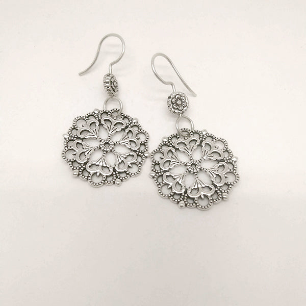 Mandala 01 Sterling Silver Earrings 5