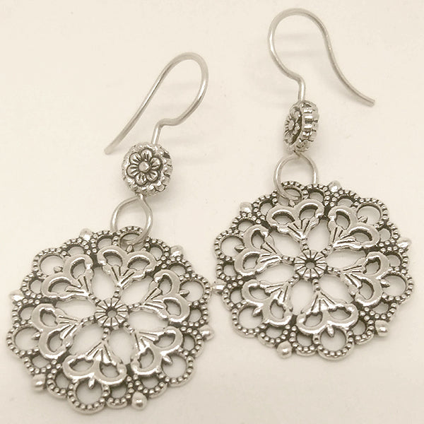 Mandala 01 Sterling Silver Earrings 6