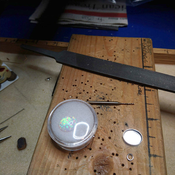 Opal Earrings Transformed Into Custom Necklace for Christine 6