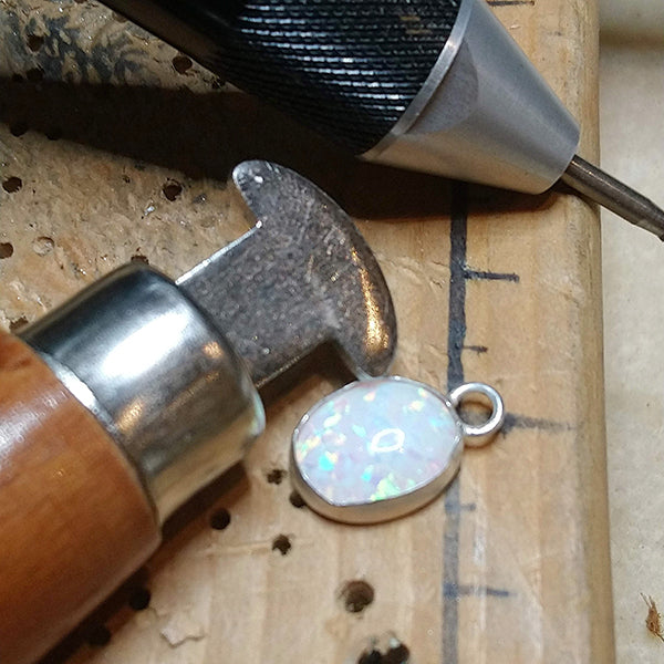 Opal Earrings Transformed Into Custom Necklace for Christine 7