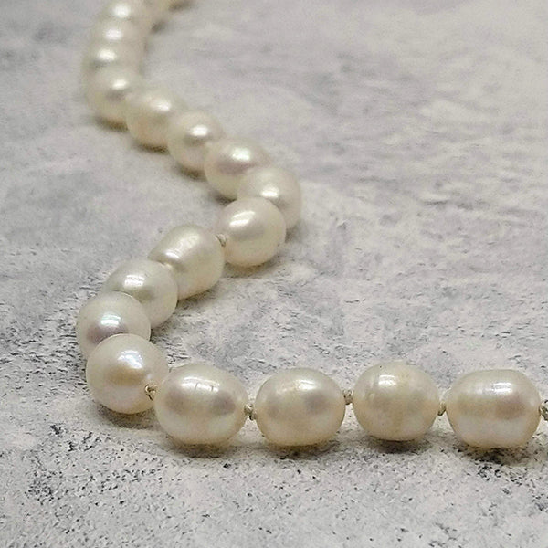 Truly Yours Pearl Necklace with 14k Gold Clasp 5