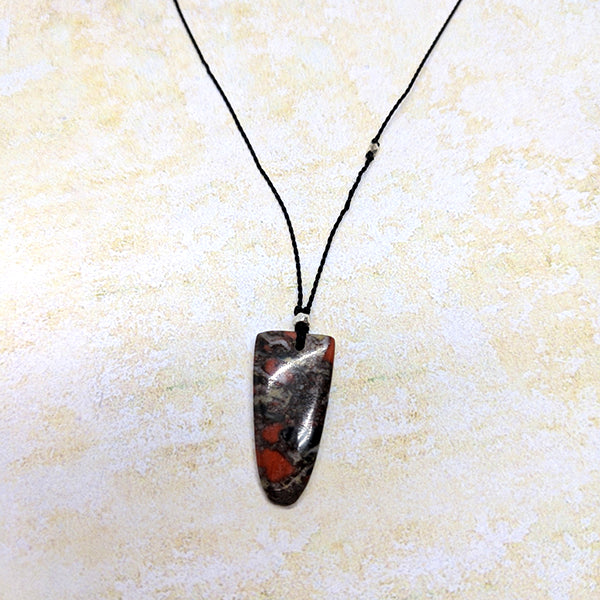 Red Jasper Shield Pendant 4