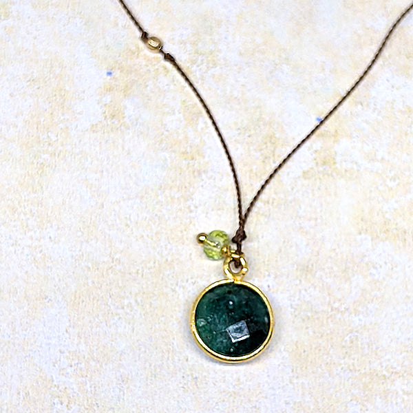 Green Onyx Peridot Pendant 2