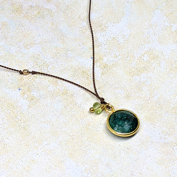 Green Onyx Peridot Pendant 3
