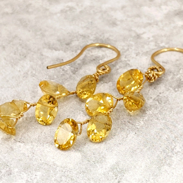 Vines Earrings, Fine Citrine 4