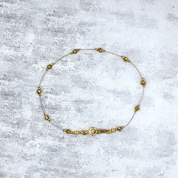 Simple Silk Bracelet Golden Pyrite 2