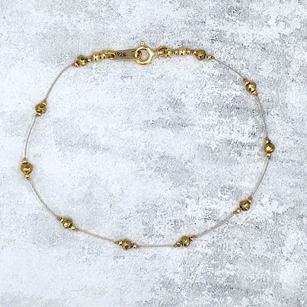Simple Silk Bracelet Golden Pyrite 3