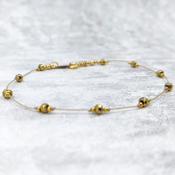 Simple Silk Bracelet Golden Pyrite