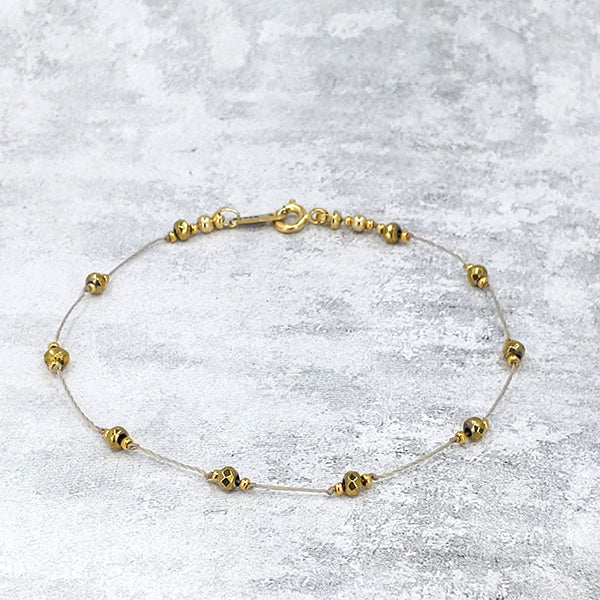 Simple Silk Bracelet Golden Pyrite 4