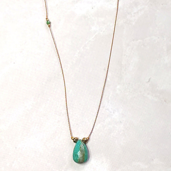 Sola Mia Turquoise and Silk Necklace 8