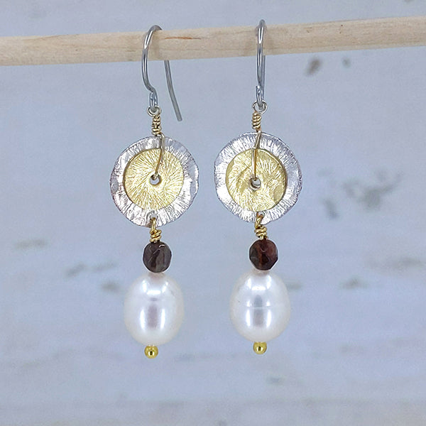 Double Happy 14k Gold Earrings 11