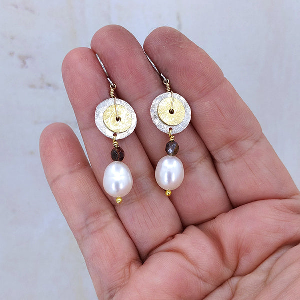 Double Happy Pearl Earrings 2