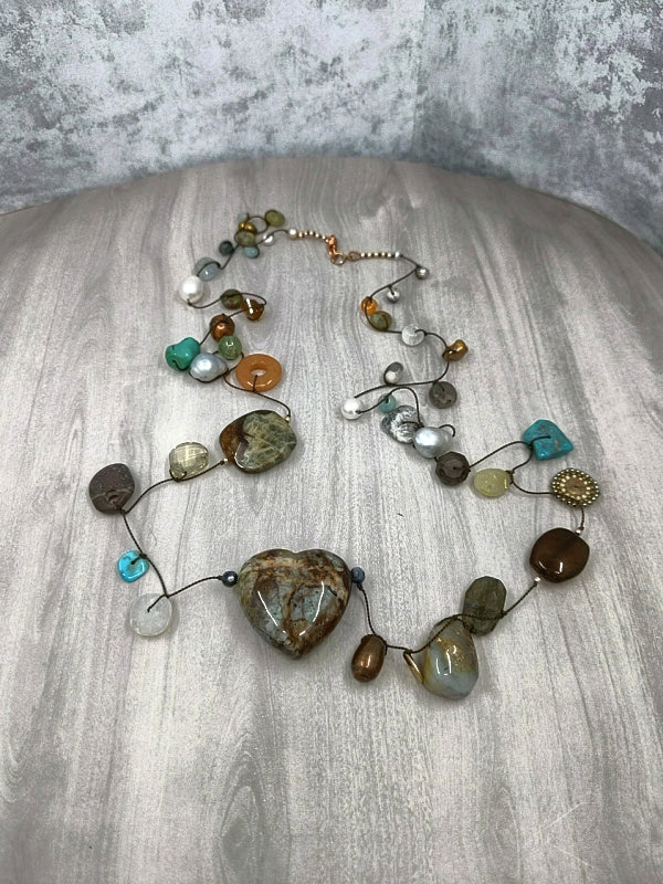 Bold Confetti Gemstone Necklace 4