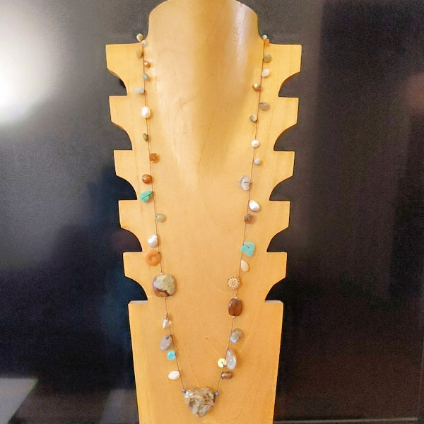Bold Confetti Gemstone Necklace 5
