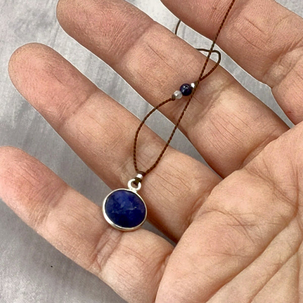 Circle of Lapis Gemstone Pendant 5